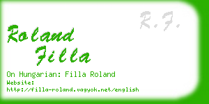 roland filla business card